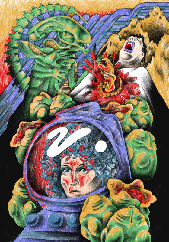 Книга Classic Horror Movies Coloring Book зображення 18