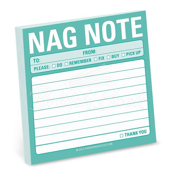 Клейкая бумага для заметок Nag Note Sticky Notes изображение 1