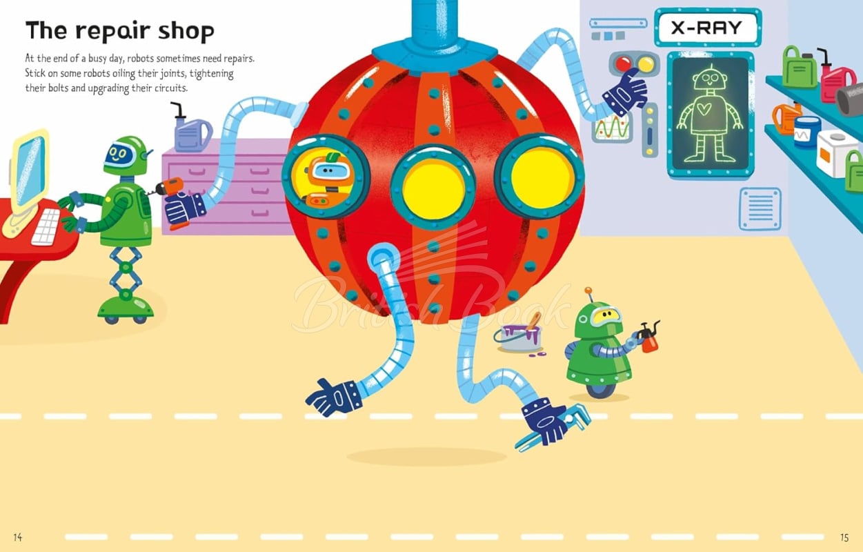 Книга First Sticker Book: Robots зображення 6
