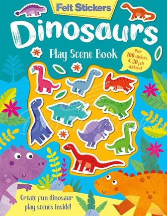 Книга Felt Stickers: Dinosaurs Play Scene Book зображення
