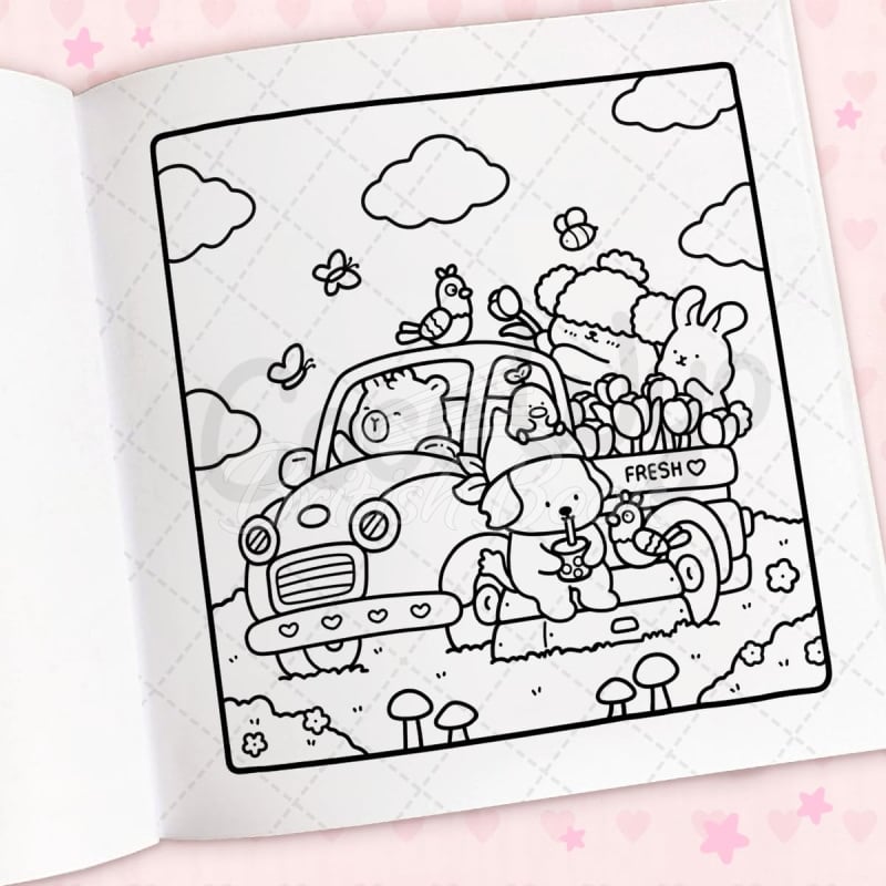 Книга Cozy Cuties: A Cute and Comfy Colouring Book изображение 9