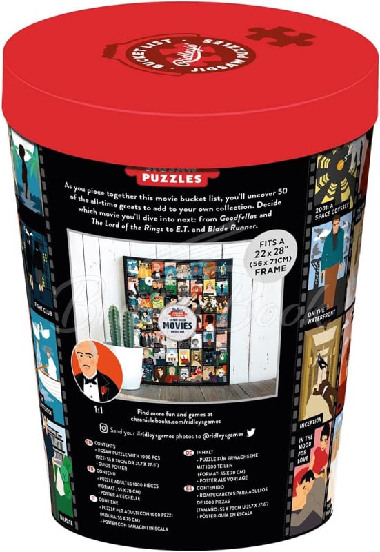 Пазл 50 Must-Watch Movies Bucket List 1000-Piece Puzzle изображение 3