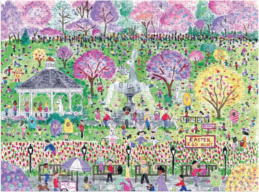 Пазл Michael Storrings Easter Egg Hunt 1000 Piece Puzzle изображение 1