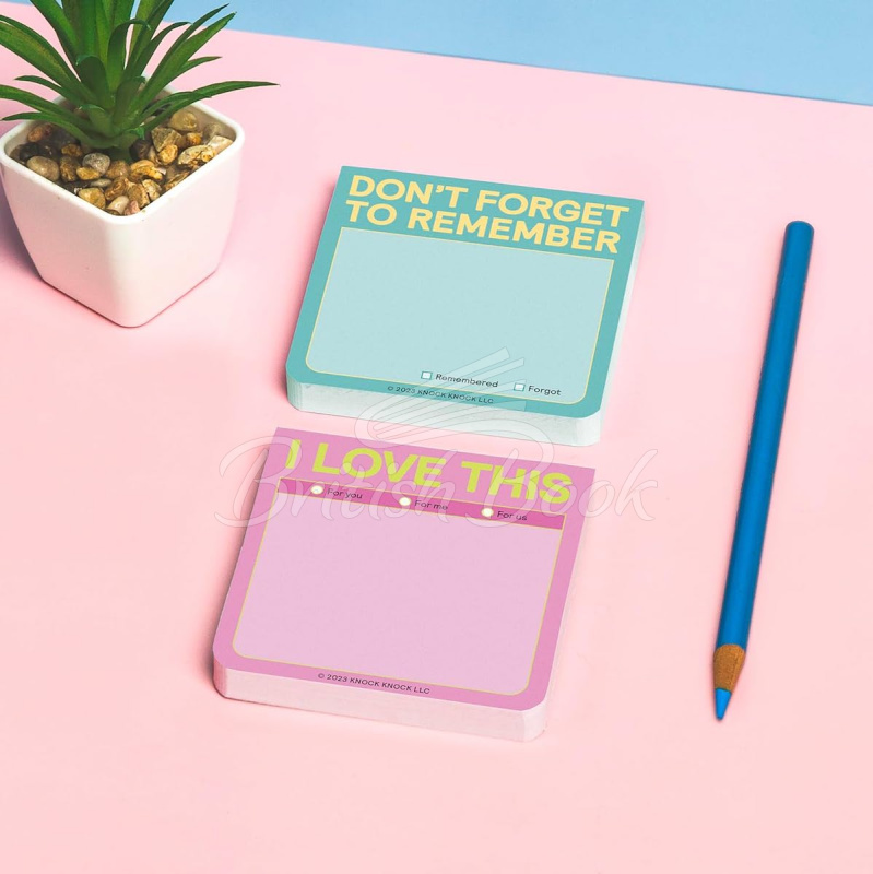 Клейкая бумага для заметок Don't Forget to Remember Sticky Note (Pastel) изображение 4