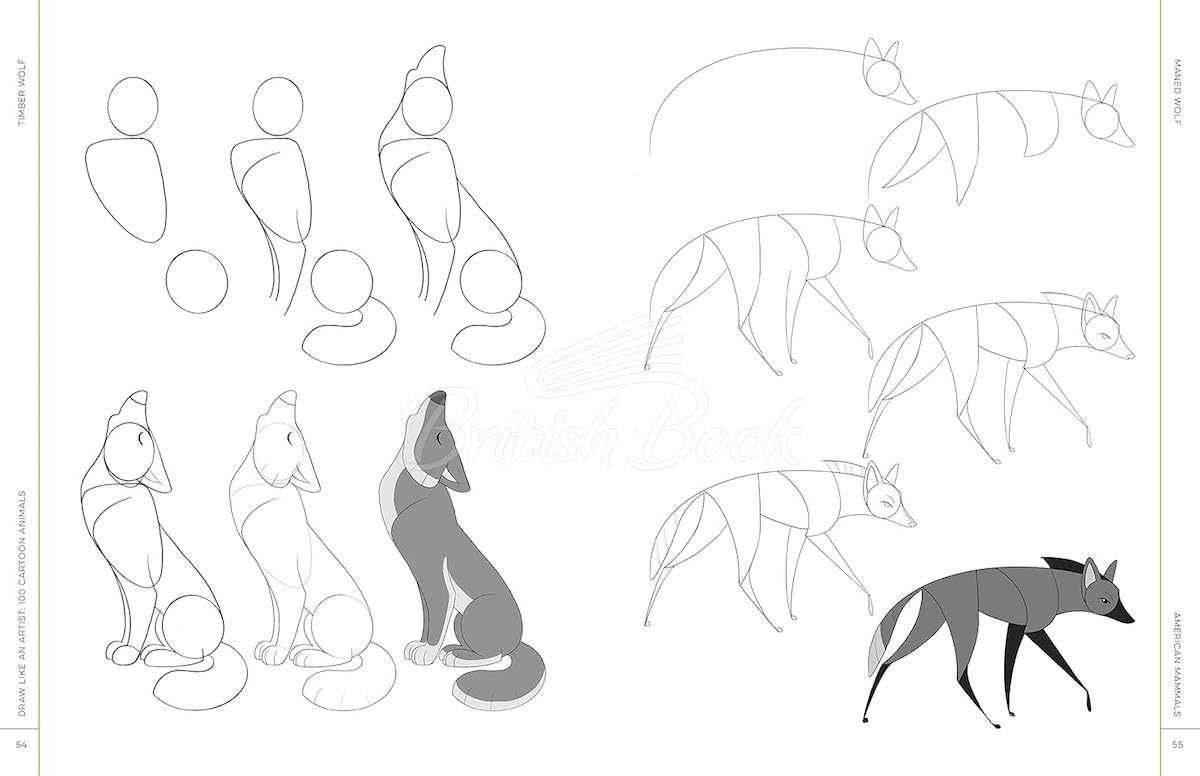 Книга Draw Like an Artist: 100 Cartoon Animals зображення 3