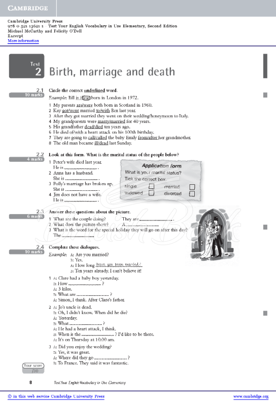 Книга Test Your English Vocabulary in Use Second Edition Elementary with answers изображение 4