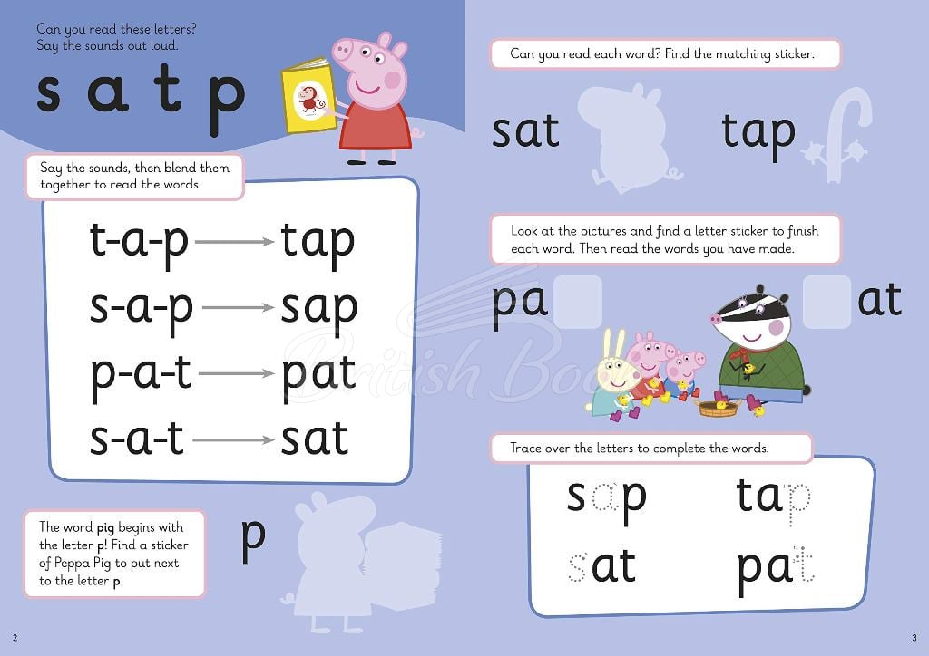 Книга Peppa Pig: First Phonics Sticker Activity Book зображення 1