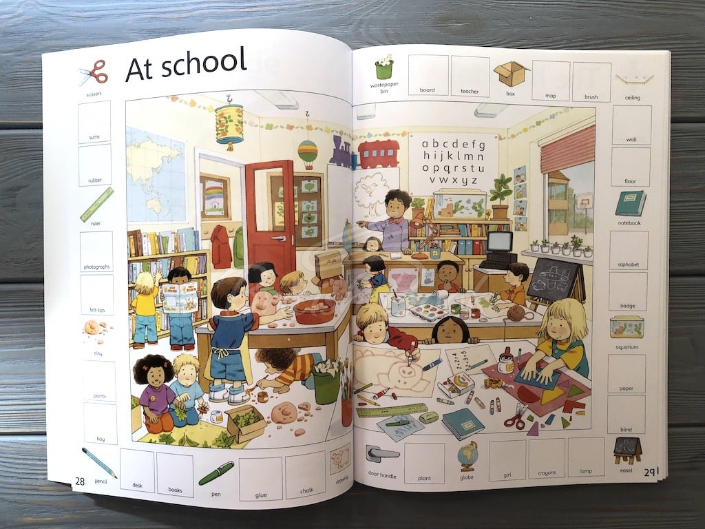 Книга First Thousand Words in English Sticker Book зображення 4