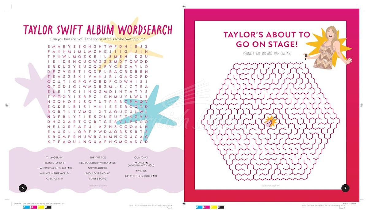 Книга The Unofficial Taylor Swift Sticker and Activity Book зображення 3