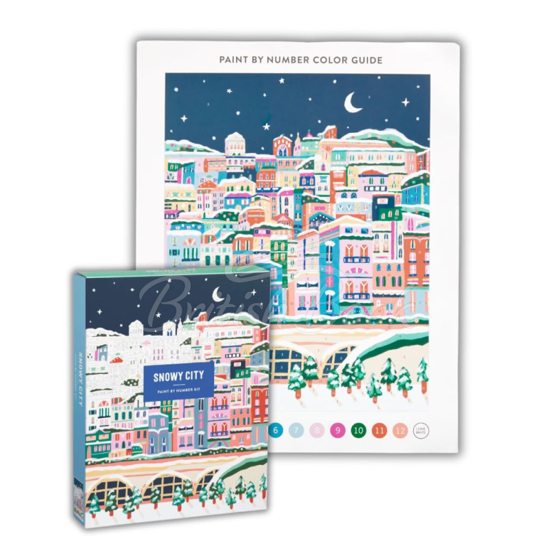 Набір для творчості Snowy City Paint by Number Kit зображення 1