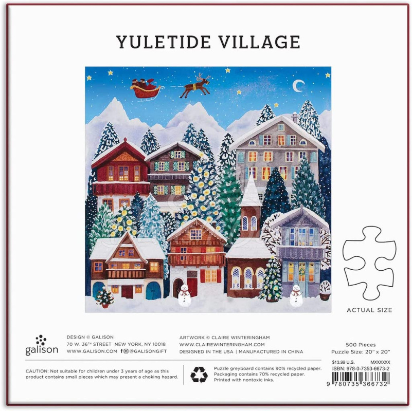 Пазл Yuletide Village 500 Piece Puzzle изображение 3