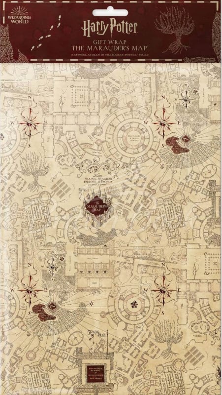 Пакувальний папір Harry Potter Gift Wrap: The Marauder's Map зображення