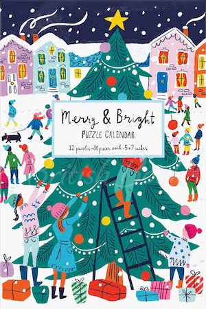 Пазл Louise Cunningham Merry and Bright 12 Days of Christmas Advent Puzzle Calendar изображение