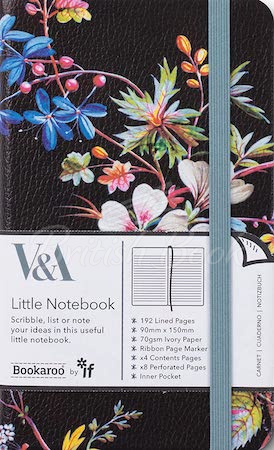 Блокнот V&A Bookaroo Journal A6 Kilburn Black Floral зображення