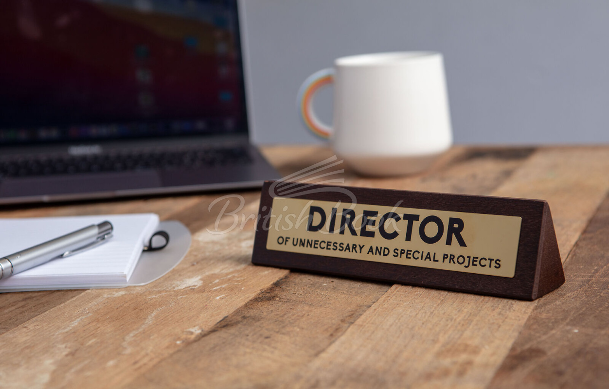 Деревянная табличка на стол Wooden Desk Sign: Director изображение 2