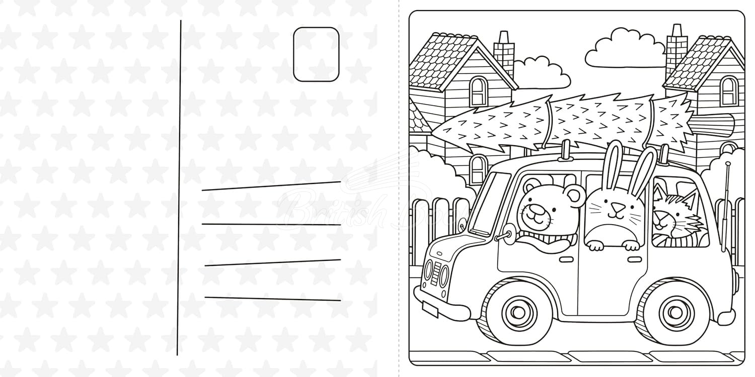 Книга Super Cuties: A Cosy Christmas Colouring Book зображення 2