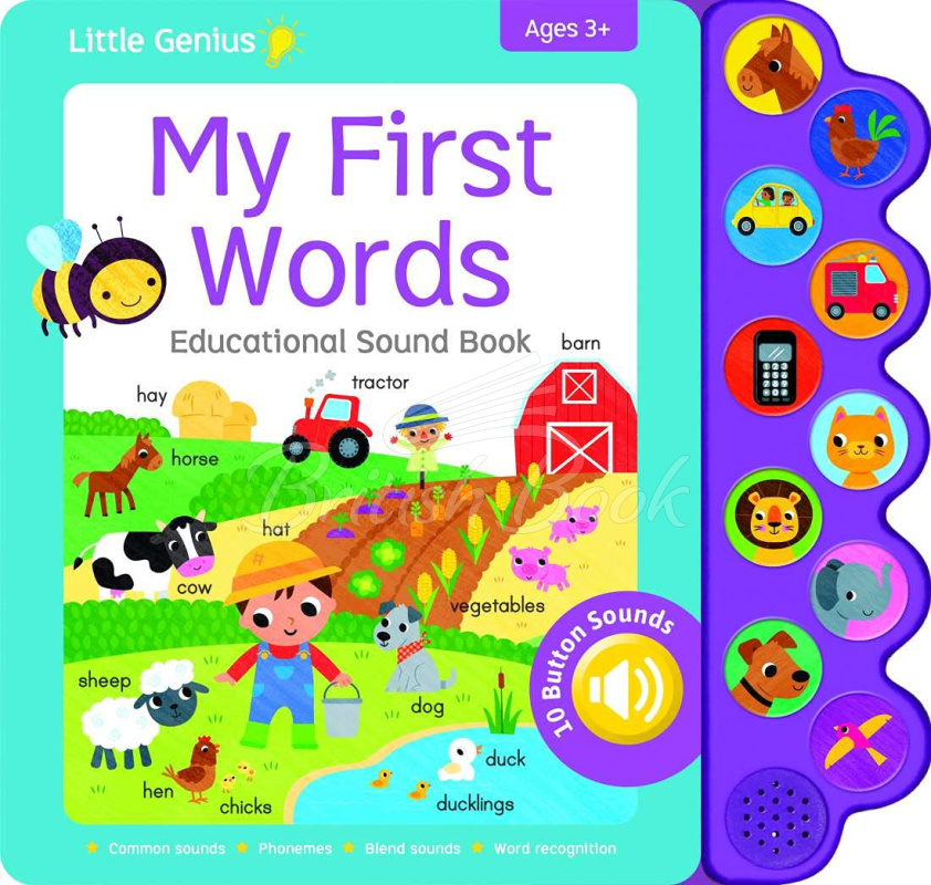 Книга Little Genius: 10 Button Sound My First Words зображення