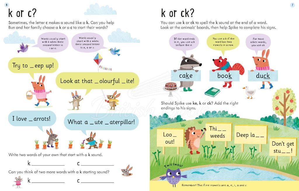Книга Usborne Workbooks: Spelling (Age 5 to 6) изображение 1