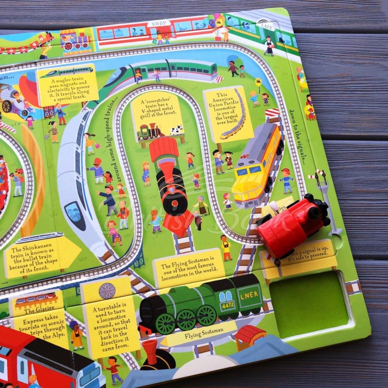 Книга Wind-up Train Book with Slot-together Tracks изображение 3