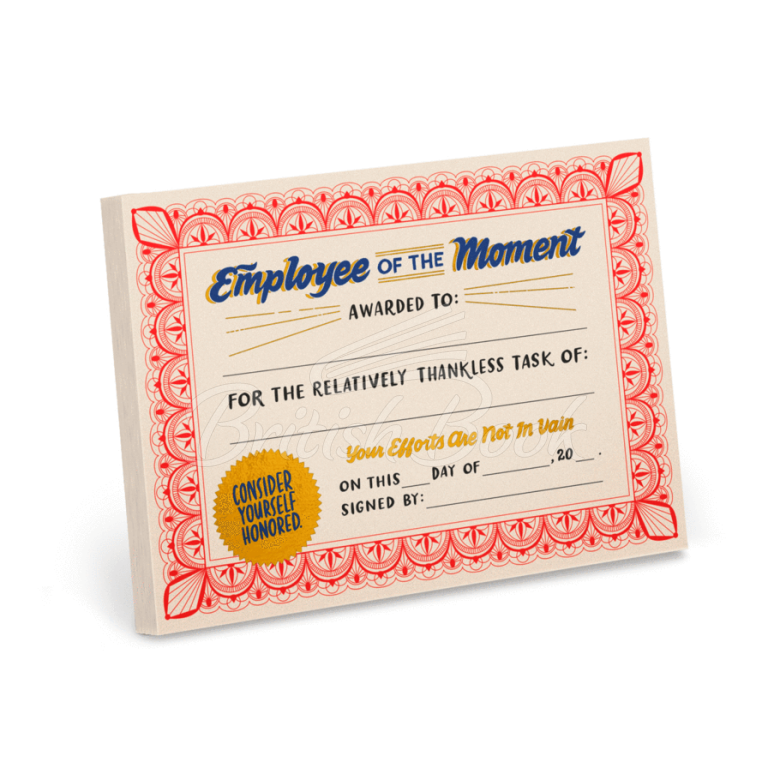 Папір для нотаток Employee of the Moment Certificate Notepads зображення 1