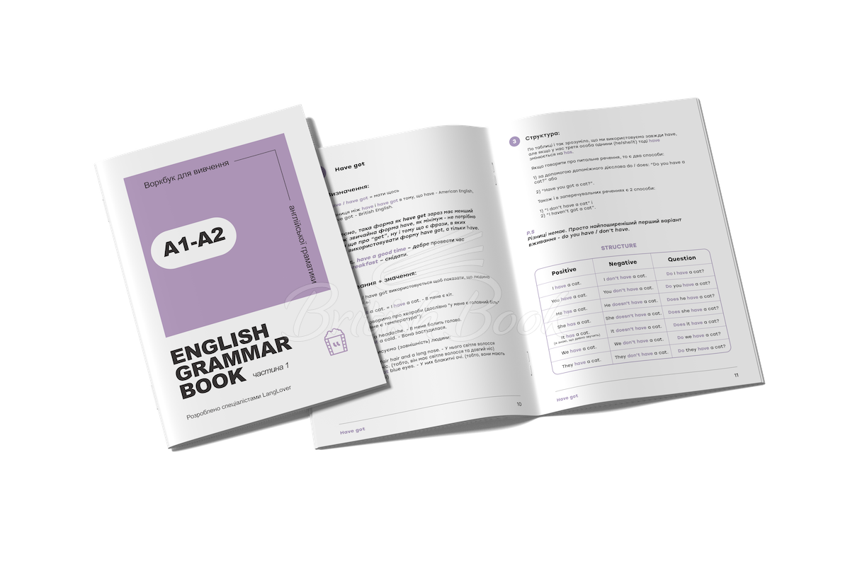 Книга Langlover English Grammar Book Level A1-A2  зображення 1