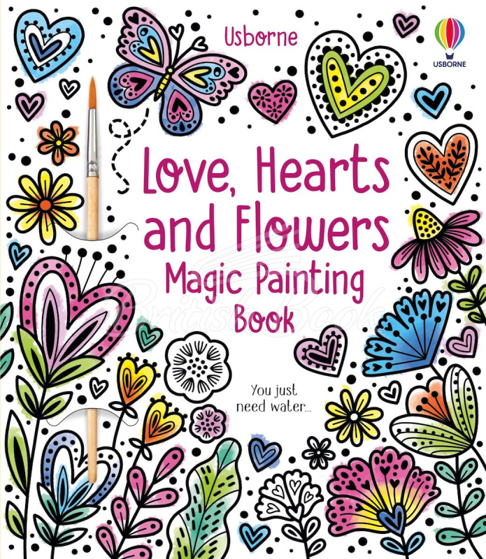 Книга Love, Hearts and Flowers Magic Painting Book зображення