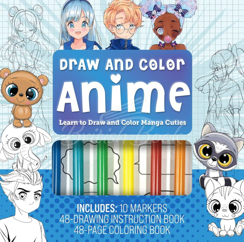 Набор для творчества Draw & Color Anime Kit изображение