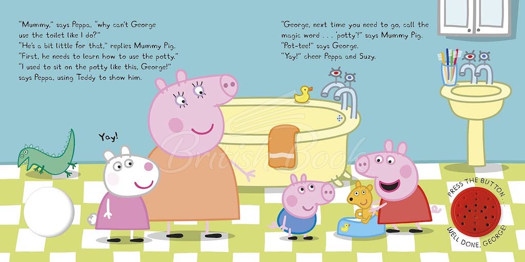 Книга Peppa Pig: George's Potty (A Noisy Sound Book) изображение 3