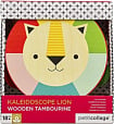 Kaleidoscope Lion Wooden Tambourine