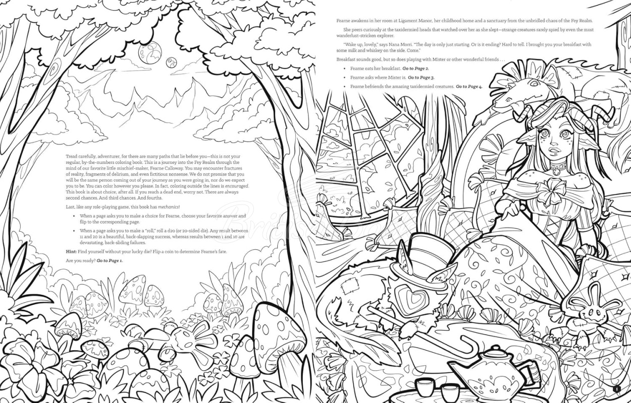 Книга Critical Role: Fearne Calloway's Fey Fantasy: A Coloring Adventure зображення 1