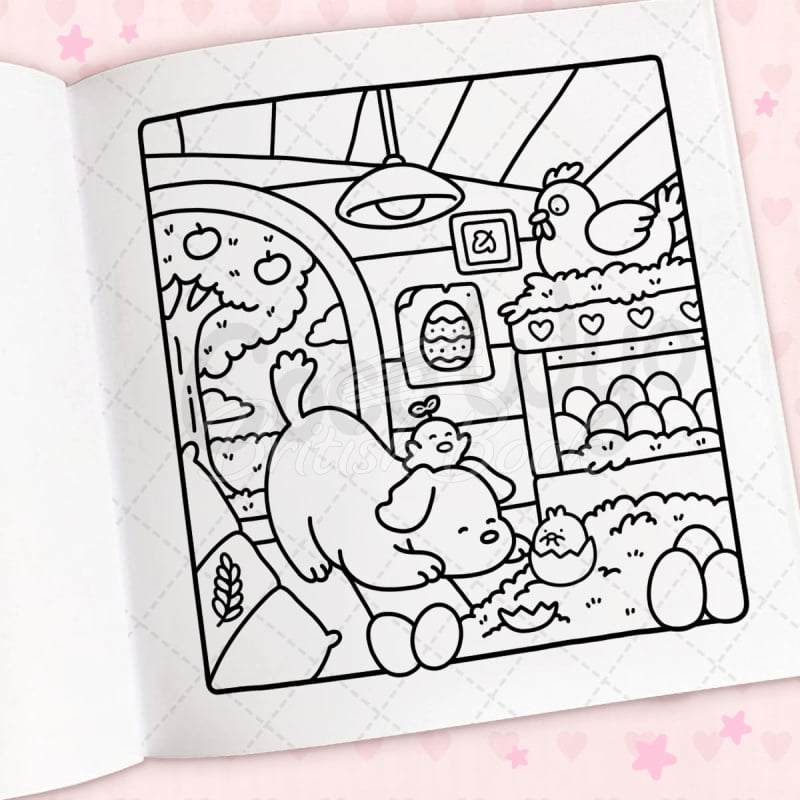 Книга Cozy Cuties: A Cute and Comfy Colouring Book изображение 5
