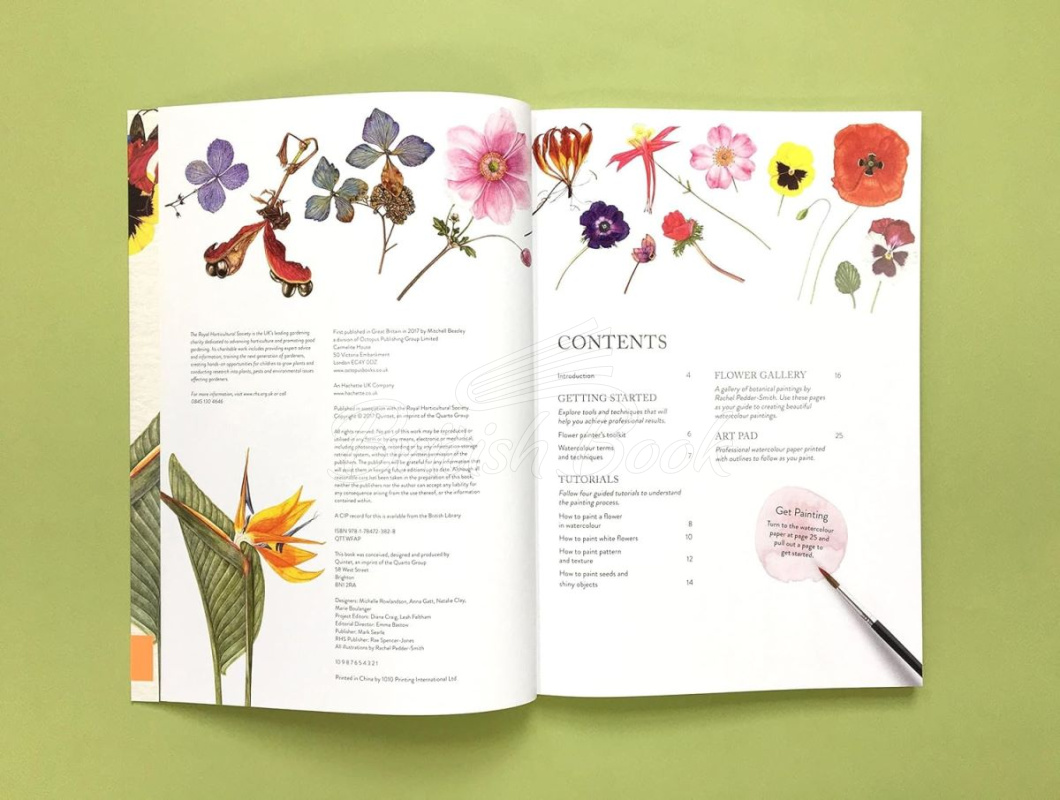 Книга RHS Flowers: The Watercolour Art Pad зображення 2