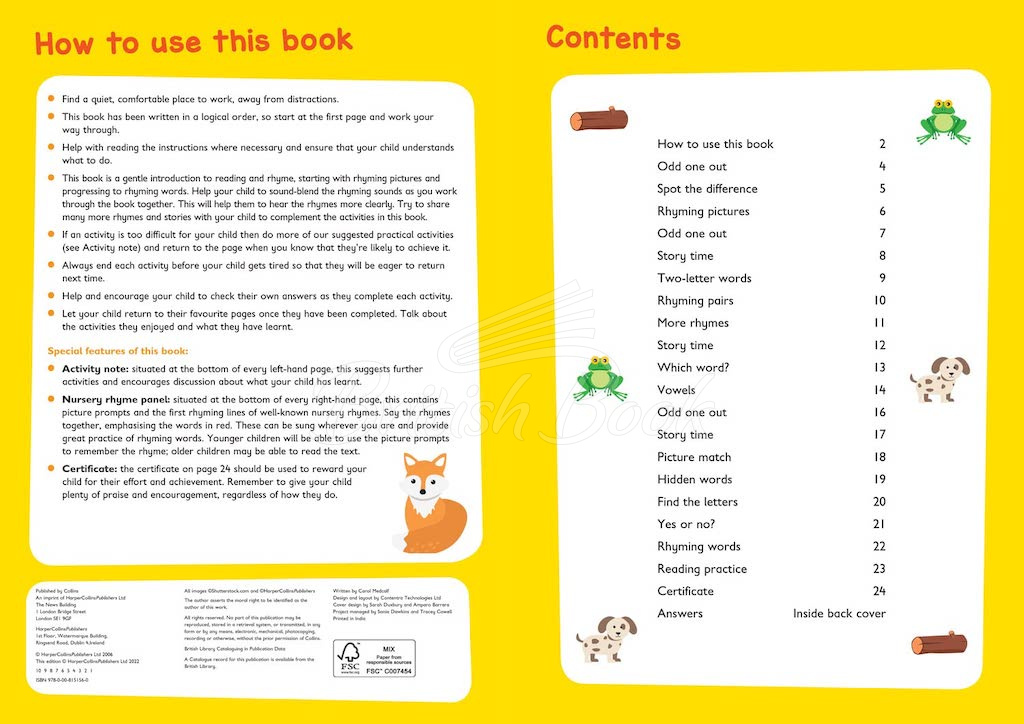 Книга Collins Easy Learning Preschool: Reading and Rhyme (Ages 3-5) зображення 1