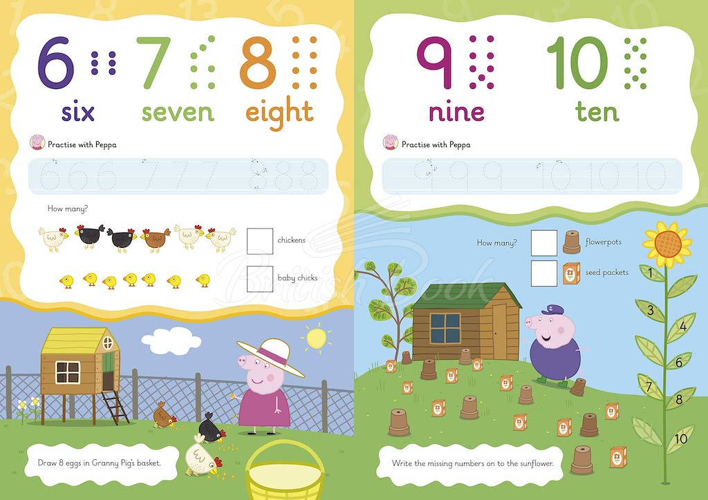 Книга Peppa Pig: Practise with Peppa: Wipe-Clean Counting зображення 1