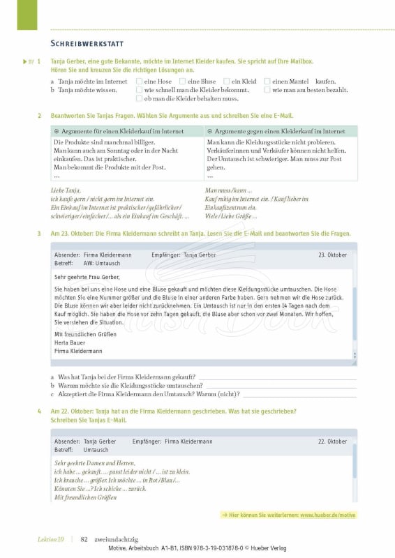 Рабочая тетрадь Motive A1–B1 Arbeitsbuch mit MP3-CD (Lektion 1-30) изображение 7