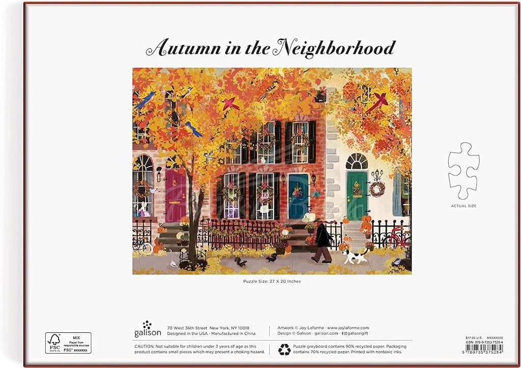 Пазл Autumn in the Neighborhood 1000 Piece Puzzle изображение 4