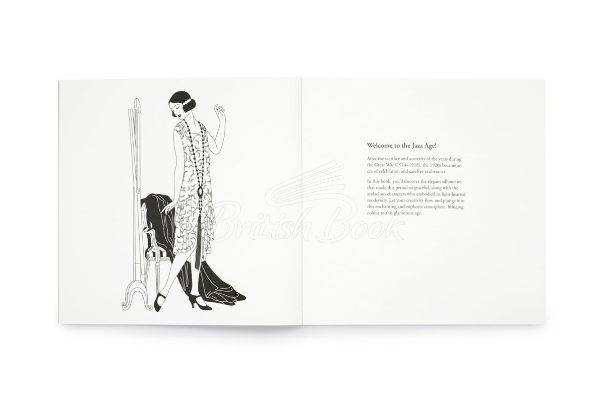 Книга The Jazz Age: A Twenties Inspired Colouring Book зображення 3