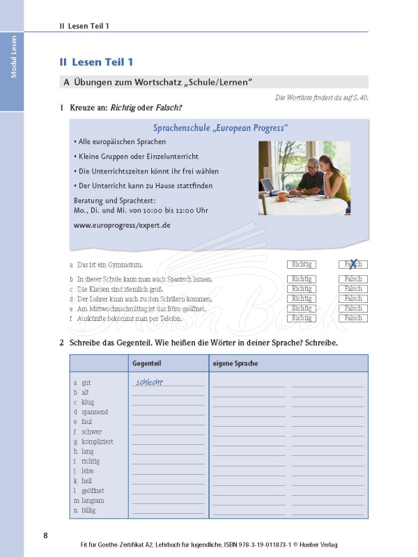 Книга Fit fürs Goethe-Zertifikat A2/Fit in Deutsch (Deutschprüfung für Jugendliche) зображення 4