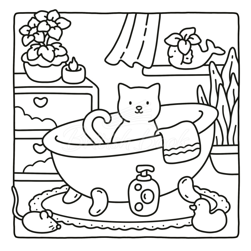Книга Cat Moments: Meow Life Colouring Book изображение 2