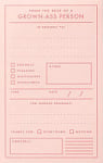 Grown-ass Person Memo Pad