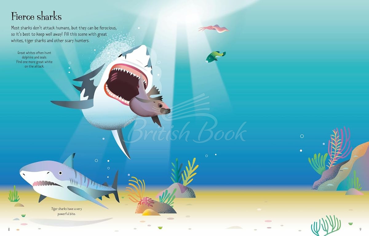 Книга First Sticker Book: Sharks and Rays изображение 3