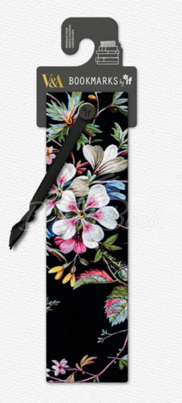 Закладка V&A Bookmarks: Black Floral зображення