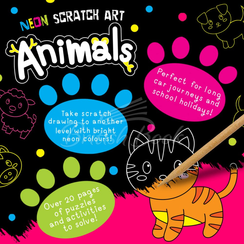 Книга Neon Scratch Art: Animals изображение 3
