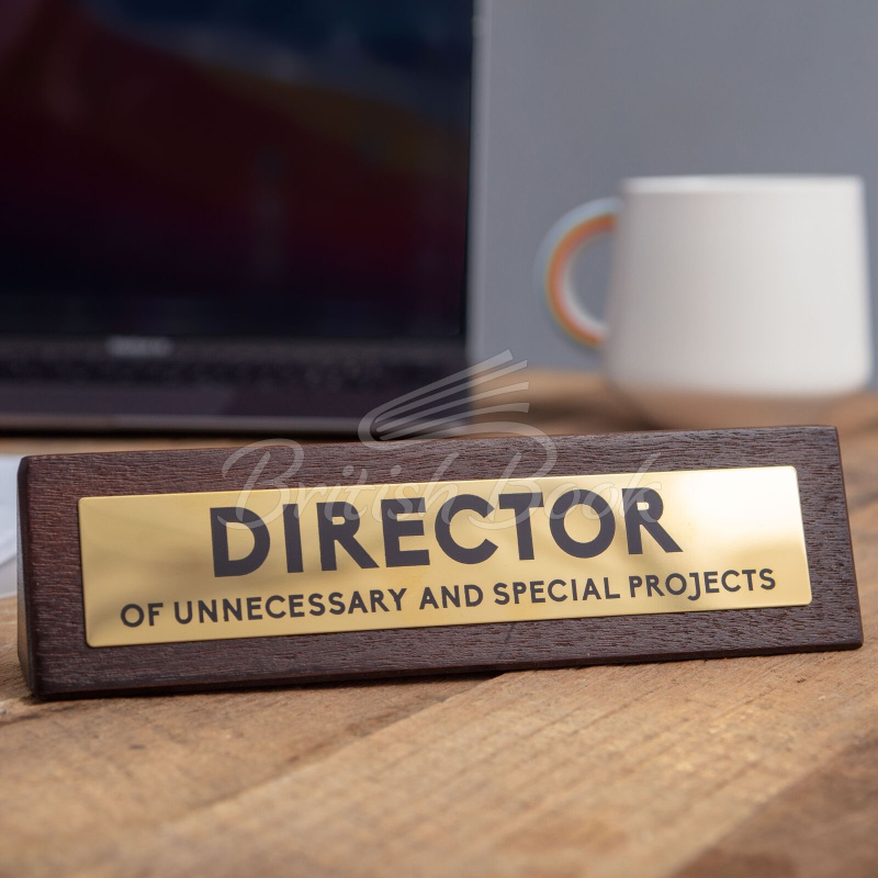 Деревянная табличка на стол Wooden Desk Sign: Director изображение 1