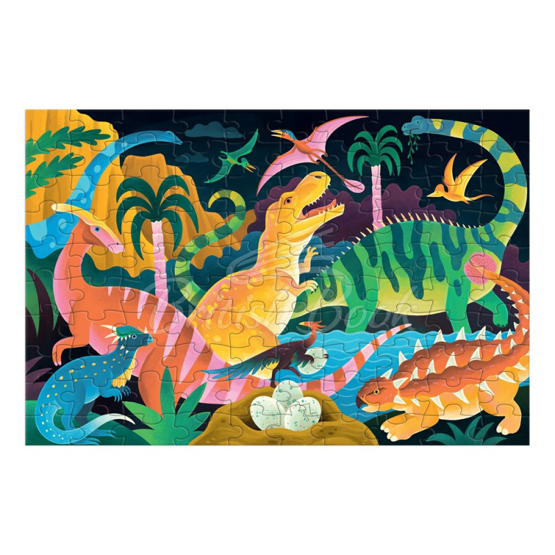 Пазл Dinosaur Park 100 Piece Glow in the Dark Puzzle зображення 1