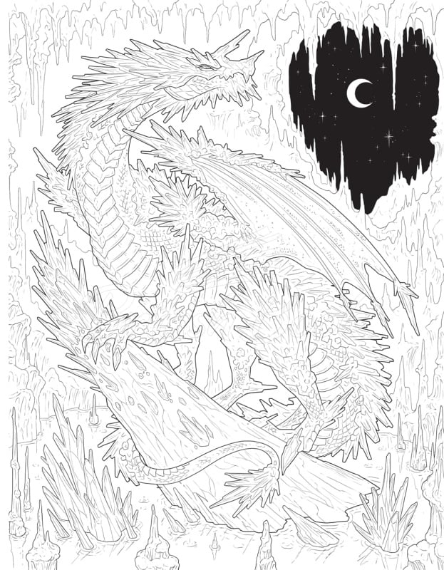 Книга Master of Dragons: A Fantastical Colouring Book изображение 1
