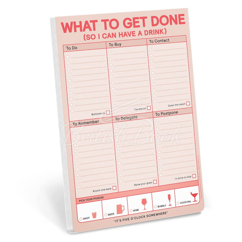 Бумага для заметок What to Get Done (So I Can Have a Drink) Pad (Pastel Version) изображение 1