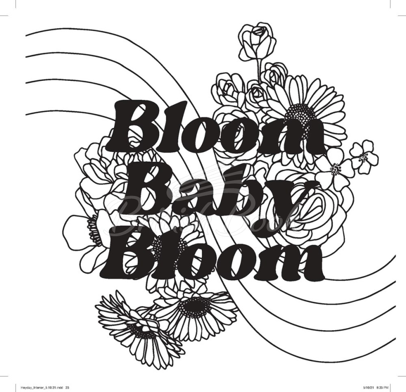 Книга Heyday: A Retro Flower Design Coloring Book изображение 1