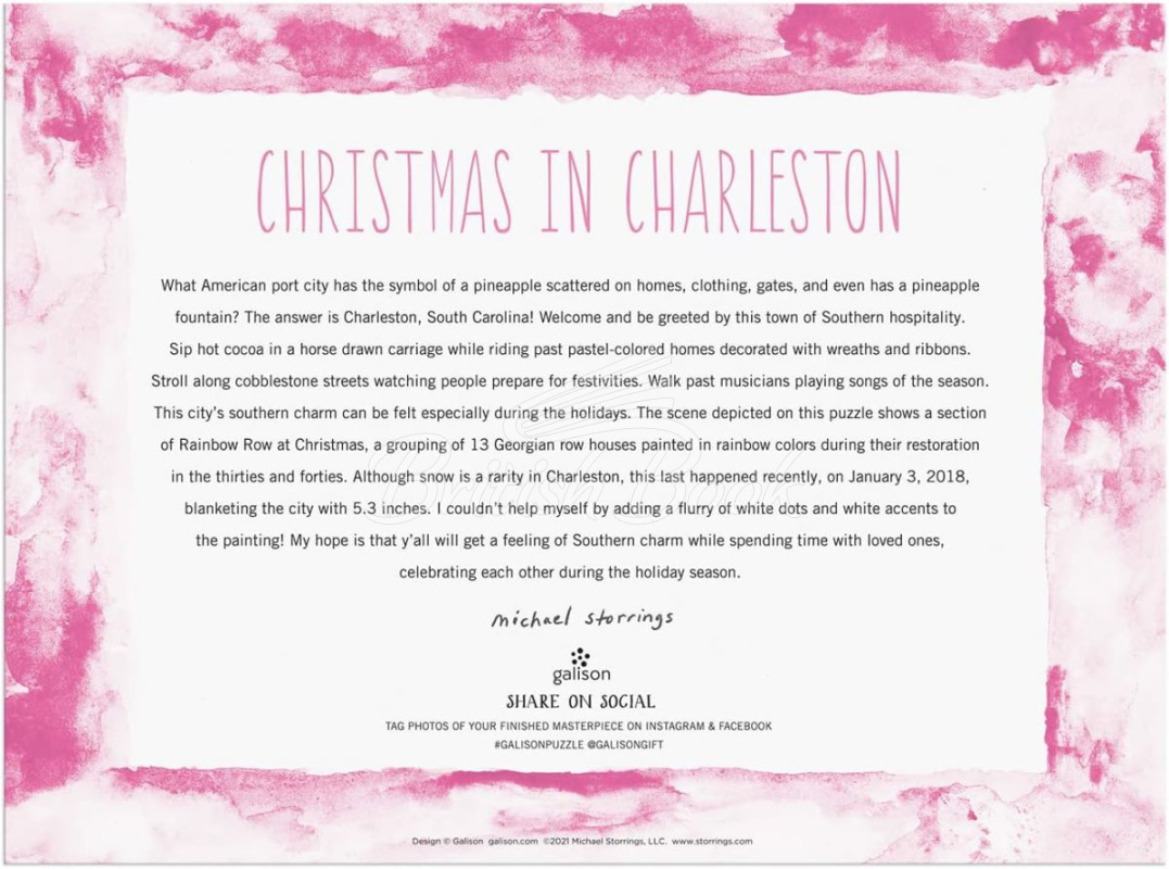Пазл Michael Storrings Christmas in Charleston 1000 Piece Puzzle изображение 2