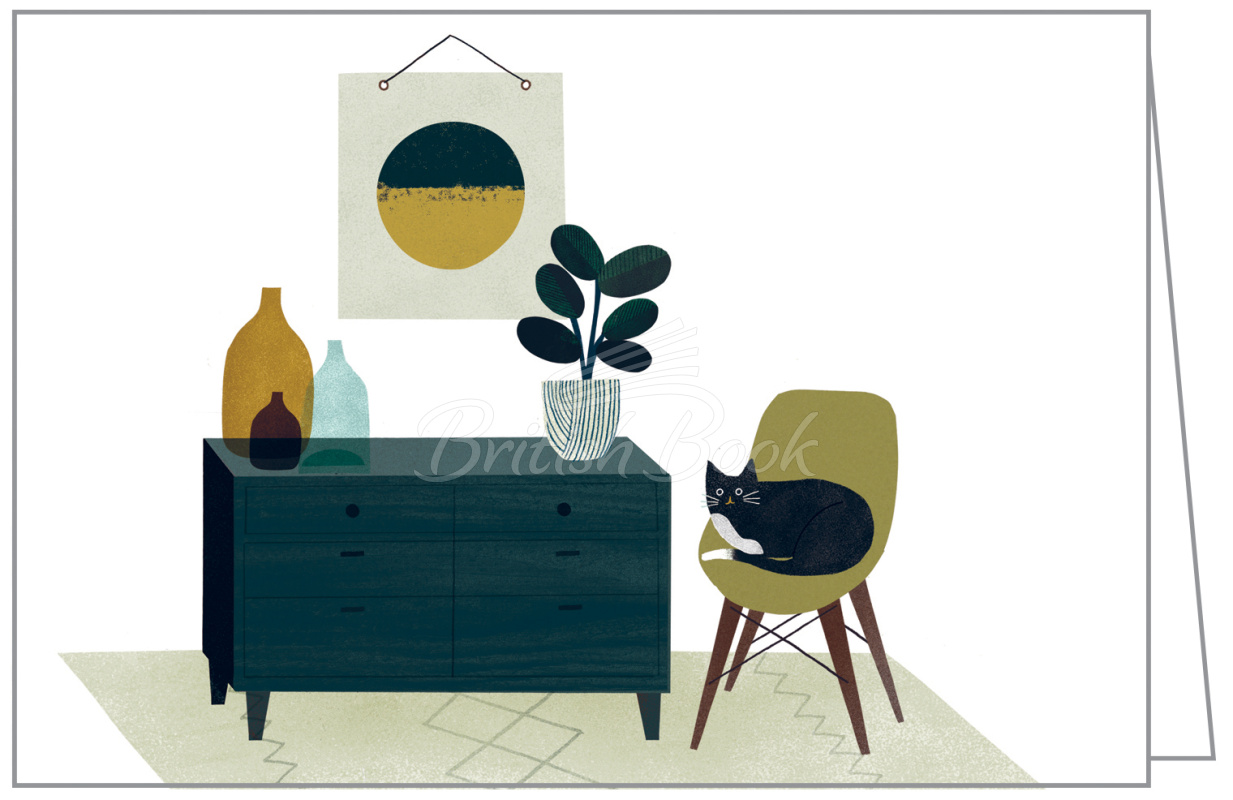 Набір Olive's House (Tuxedo Cat) Big Notecard Set зображення 1